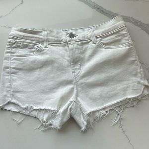 J Brand  white shorts.